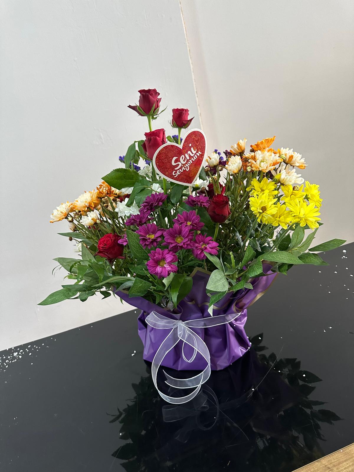 Dolu Dolu Rengarenk Buket